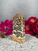 Load image into Gallery viewer, Stunning Orbicular Ocean Jasper Crystal Tower Point