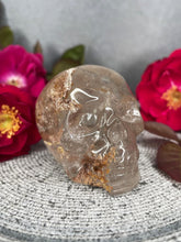 Load image into Gallery viewer, Beautiful Garden Quartz Crystal Skull Carving