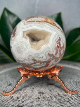 Load image into Gallery viewer, Beautiful Mexican Crazy Lace Agate Crystal Sphere Druzy