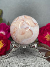 Load image into Gallery viewer, Pink Carnelian Flower Agate Crystal Sphere