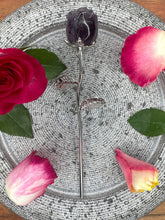 Load image into Gallery viewer, Stunning Amethyst Rose Crystal Carving With Silver Stem
