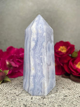 Load image into Gallery viewer, Stunning Blue Lace Agate Crystal Tower Point