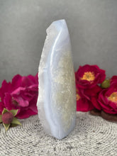 Load image into Gallery viewer, Soothing Blue Lace Agate Crystal Flame Cluster