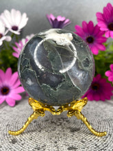 Load image into Gallery viewer, Natural Moss Agate Crystal Sphere