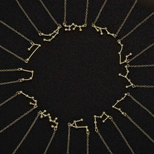 Load image into Gallery viewer, Zodiac Star Sign Horoscope Letter Necklace 3pcs/set