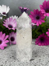 Load image into Gallery viewer, Discounted Crackle Clear Quartz Crystal Tower
