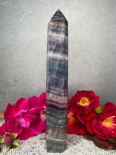 Load image into Gallery viewer, Beautiful Colorful Fluorite Crystal Tower Point