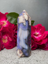 Load image into Gallery viewer, High Quality Blue Flower Agate Crystal Tower Point