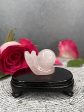 Load image into Gallery viewer, Rose Quartz Crystal Snail Carving