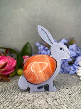 Load image into Gallery viewer, Amazing Rabbit Carnelian Crystal Egg Carving With Adorable Easter Bunny Stand