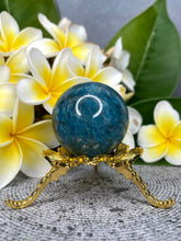 Load image into Gallery viewer, Natural Blue Apatite Crystal Sphere Ball