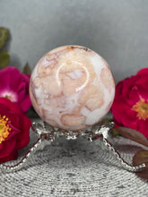 Load image into Gallery viewer, Pink Carnelian Flower Agate Crystal Sphere