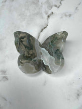Load image into Gallery viewer, Beautiful Moss Agate Butterfly Carving 1pc