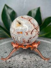 Load image into Gallery viewer, Pretty Mexican Crazy Lace Agate Crystal Sphere Druzy