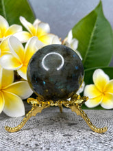 Load image into Gallery viewer, Labradorite Crystal Sphere Ball Blue Flash