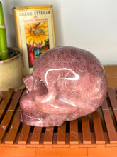 Load image into Gallery viewer, Strawberry Quartz Skull Carving