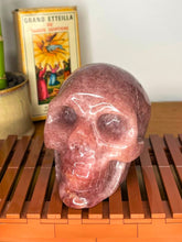 Load image into Gallery viewer, Strawberry Quartz Skull Carving