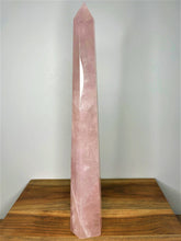 Load image into Gallery viewer, Tall Rose Quartz Crystal Tower Point