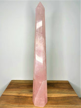 Load image into Gallery viewer, Tall Rose Quartz Crystal Tower Point
