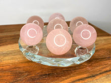 Load image into Gallery viewer, Small Rose Quartz Crystal Sphere 1pc Intuitively Chosen