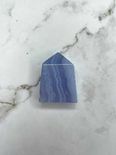 Load image into Gallery viewer, Serene Blue Lace Agate Crystal Tower Point 1pc