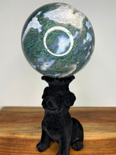 Load image into Gallery viewer, XXL Natural Moss Agate Sphere