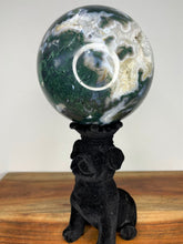 Load image into Gallery viewer, XXL Natural Moss Agate Sphere