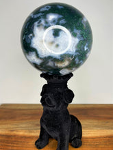 Load image into Gallery viewer, XXL Natural Moss Agate Sphere