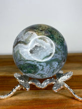 Load image into Gallery viewer, Blue Moss Agate Crystal Sphere Ball