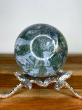 Load image into Gallery viewer, Blue Moss Agate Crystal Sphere Ball