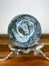 Load image into Gallery viewer, Blue Moss Agate Crystal Sphere Ball