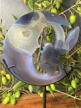 Load image into Gallery viewer, Elegant Fairy Moon Crystal Agate Carving With Stand