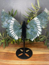 Load image into Gallery viewer, Healing Moss Agate Angel Wings
