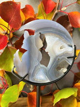 Load image into Gallery viewer, Stunning Banding Agate Moon And Cat