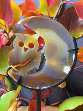 Load image into Gallery viewer, Healing Agate Moon And Owl With Stand