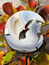 Load image into Gallery viewer, Stunning Agate Moon & Cat With Druzy