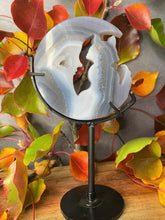 Load image into Gallery viewer, Stunning Banding Agate Moon And Cat