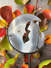 Load image into Gallery viewer, Stunning Banding Agate Moon And Cat