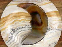Load image into Gallery viewer, Crescent Moon Agate Crystal Carving