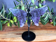Load image into Gallery viewer, Mini Purple And Green Fluorite Butterfly Wings