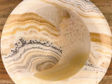 Load image into Gallery viewer, Pink Druzy Crescent Moon Agate Crystal