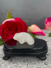 Load image into Gallery viewer, Clear Quartz Crystal Frog Carving