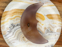 Load image into Gallery viewer, Crystal Agate Moon Gem Stone Carving
