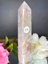 Load image into Gallery viewer, Pink Flower Agate Healing Tower