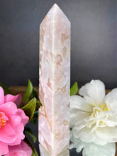 Load image into Gallery viewer, Pink Flower Agate Healing Tower