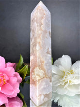 Load image into Gallery viewer, Pink Flower Agate Healing Tower