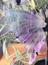 Load image into Gallery viewer, Fluorite Crystal Butterfly Wings Gemstone Home Décor