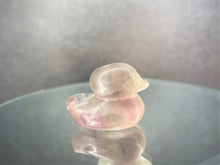 Load image into Gallery viewer, Transparent Pink Crystal Fluorite Duck Carving