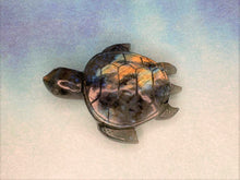 Load image into Gallery viewer, Labradorite Crystal Turtle Carving With Stunning Rainbow Flash
