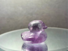 Load image into Gallery viewer, Purple And Green Fluorite Duck Crystal Carving